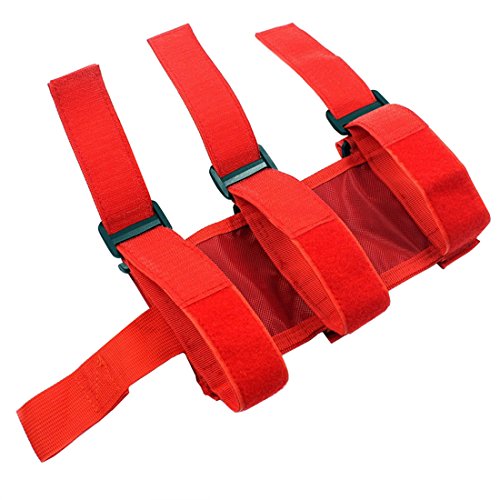 Adjustable Roll Bar 3 lb Fire Extinguisher Holder for 2007-2018 Wrangler JK Car Truck UTV MINGLI Vehicle Extinguisher Strap Mount Bracket Strap (Red)