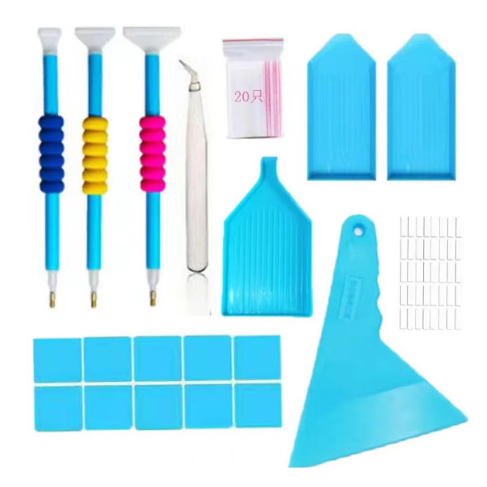 Pracht Creatives Hobby - Diamond Painting 6042-02001 Diamond Painting Accessory Set, 11 Pieces, Multicoloured, 6042-02001