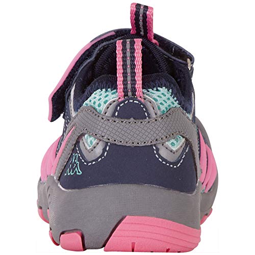Kappa REMINDER K Kids Outdoor Shoes Closed Toe Sandals with Fixed Sole, Velcro Closure and Drawstring, Mix of Sneakers and Sandals for Girls and Boys, Size 25-354