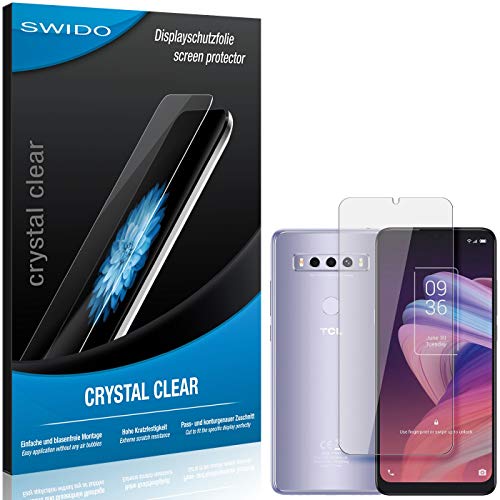 Swido - Protector de pantalla para TCL 10 SE (2 unidades), transparente