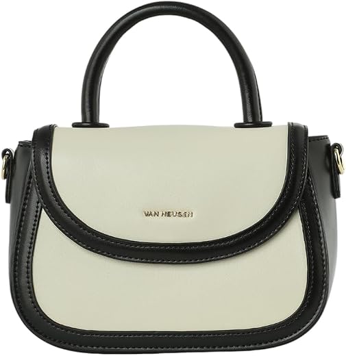 Van Heusen Women Satchel Bag |Smart & Stylish Bag | Crossbody Detachable Strap, Green