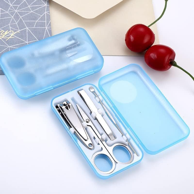 4 Pcs Professional Manicure & Pedicure Set – Stainless Steel Nail Clippers, Scissors & Grooming Tools Kit for Men, Women & Kids – Compact Travel Nail Care Kit for Home & Salon Use