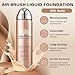 QIUFSSE Magic Minerals Airbrush Foundation Spray and Primer for Face Before Makeup,Waterproof Foundation for Older Women,Teenagers,Middle-aged,Anti-aging Formula for Smooth Radiant Skin (03 Nude)