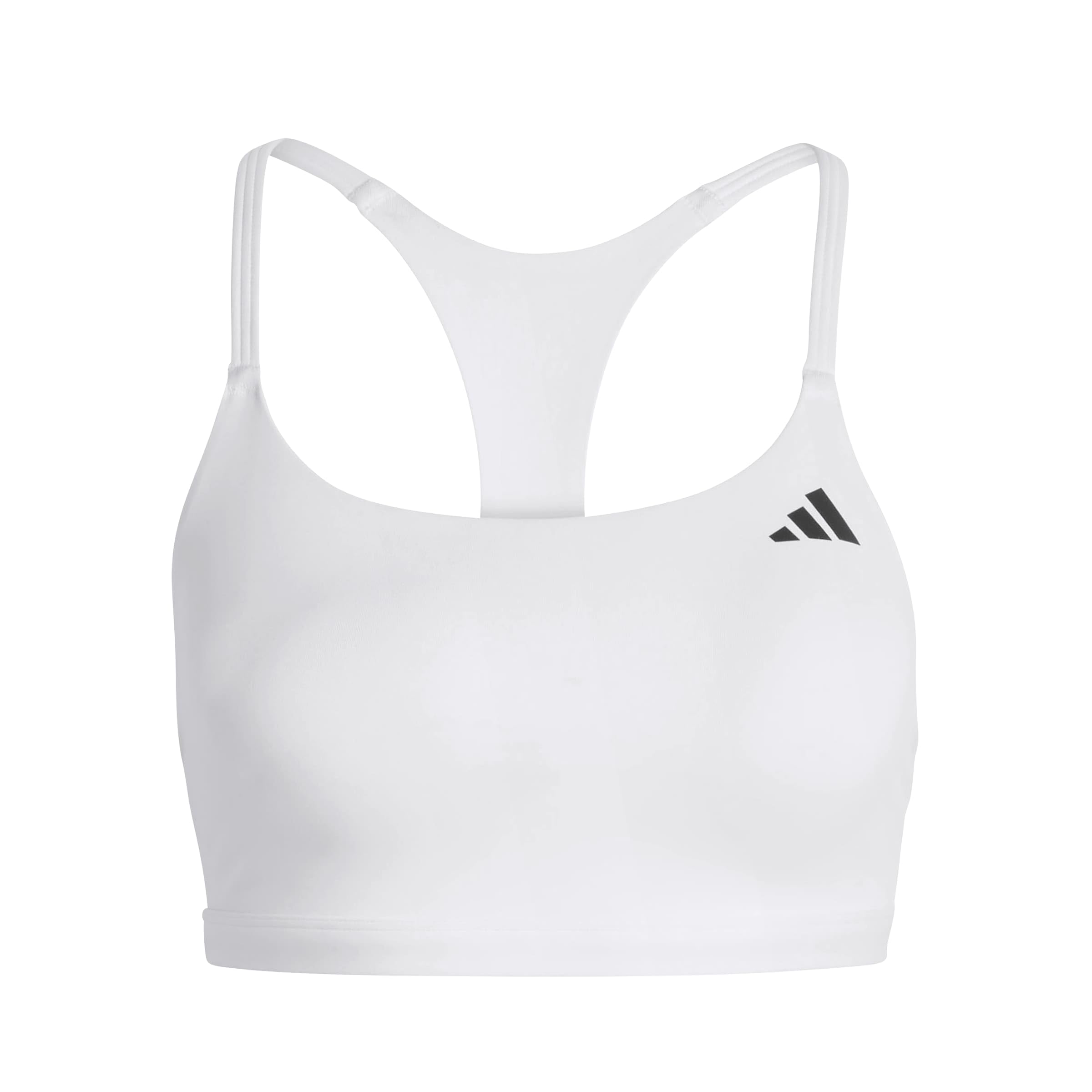 adidas Women's Optime Essentials Workout Light Support Bra, White, XS