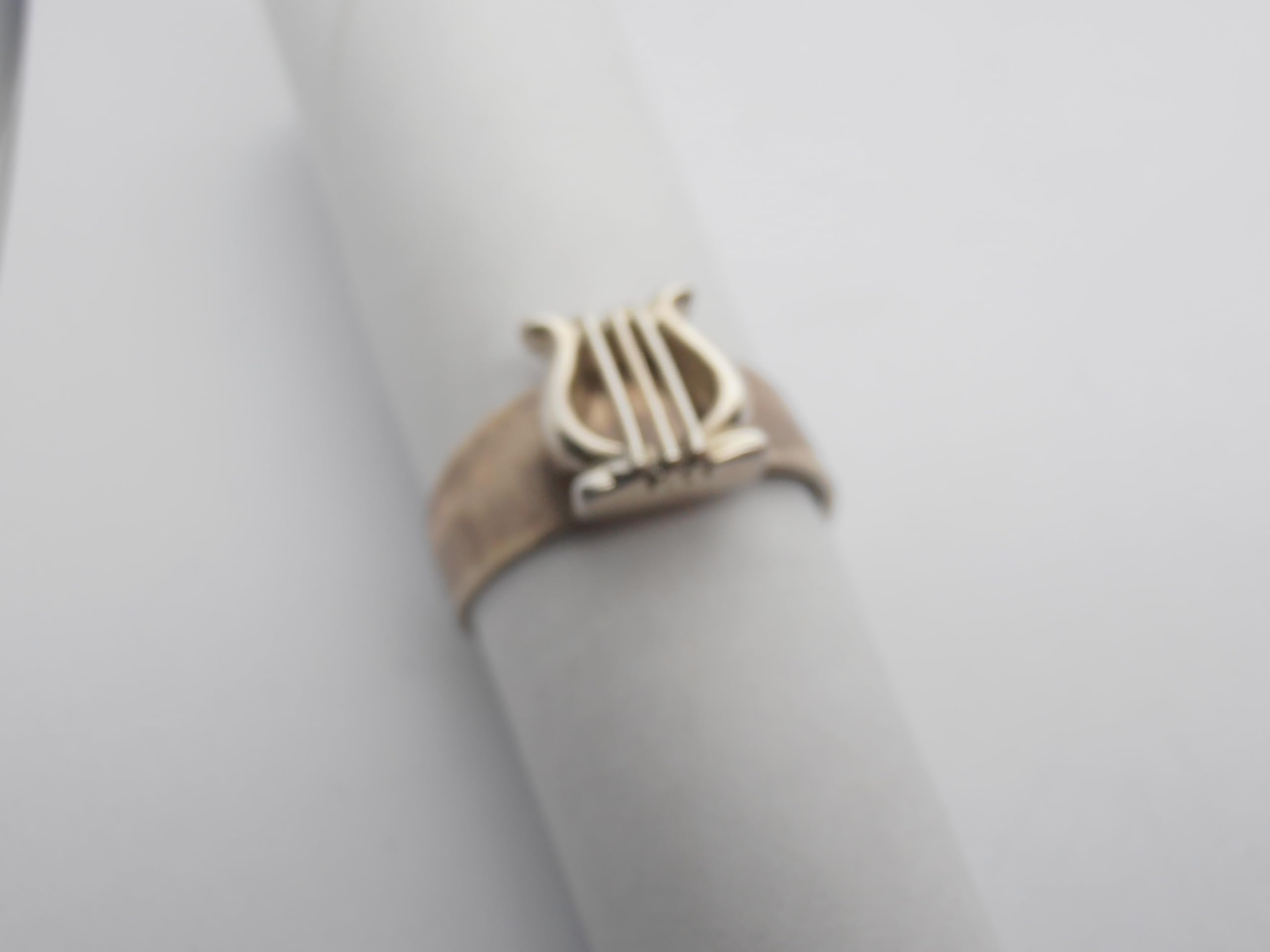 Cetra : Anello in Argento 925 - Lira - Strumento Musicale - Musica - Musicista