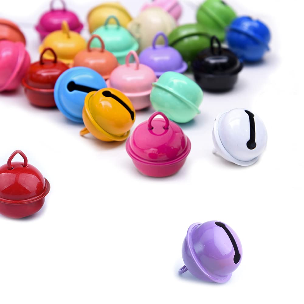 30 Clochettes Métal 22mm Multicolores - Pour Décoration Noël, Mariage, DIY