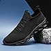 RJYWGS Running Shoes Mens Womens Walking Tennis Gym Sneakers Slip On Comfortable Lightweight Athletic Workout Casual Fashion Sports Shoes Black Size Women 5.5/ Men 4.5