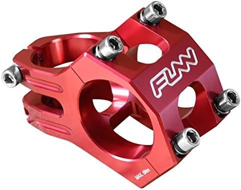 Funn Funnduro MTB Stem with 31.8mm Bar Clamp - The Ultimate Ultralight and Tough Alloy Bicycle Stem for Mountain Bike and BMX Bike, Length 35mm stem (Red)