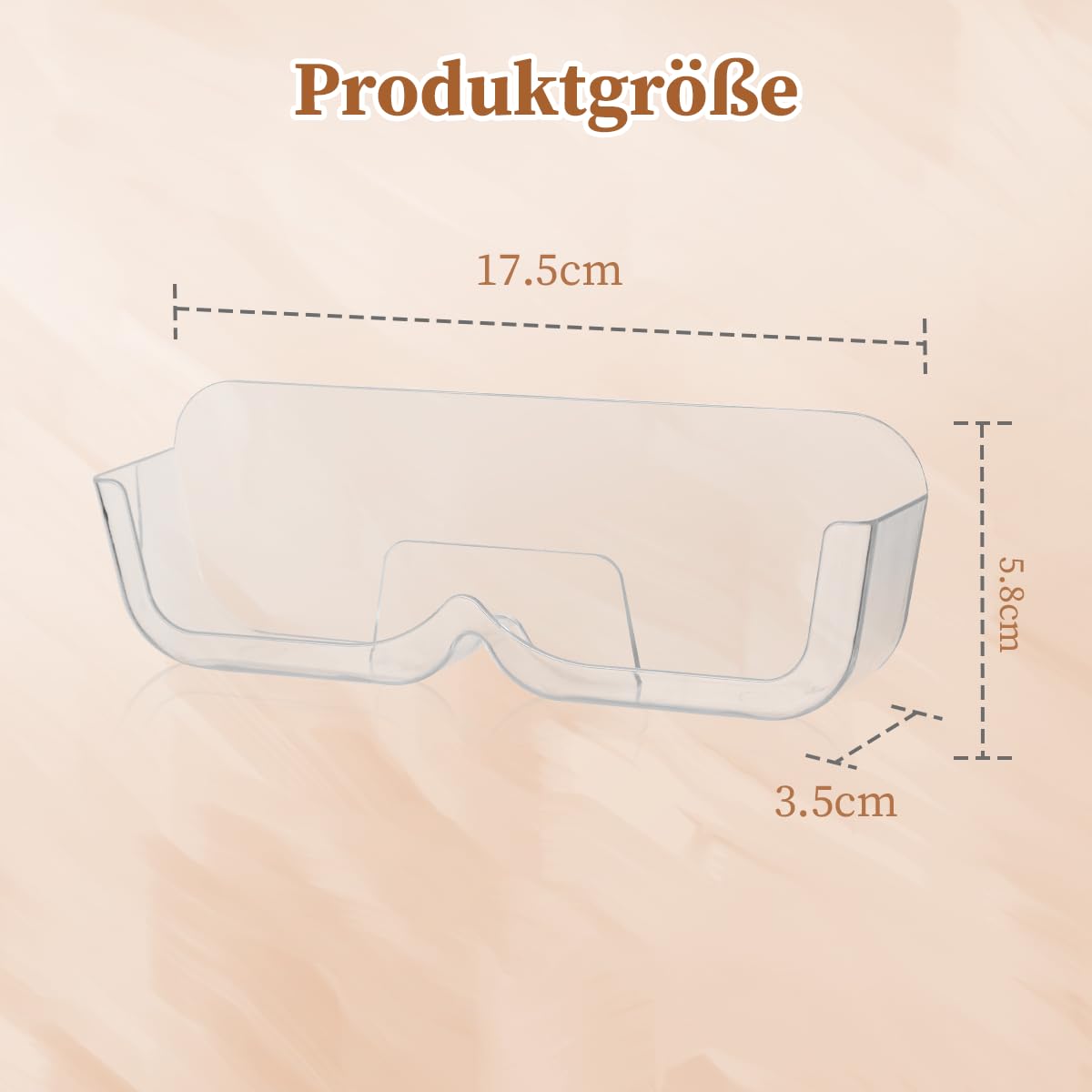 2 uchwyty na okulary, ścienne, na okulary przeciwsłoneczne, przechowywanie okularów, pudełko do przechowywania okularów przeciwsłonecznych, etui do samochodu (przezroczyste)
