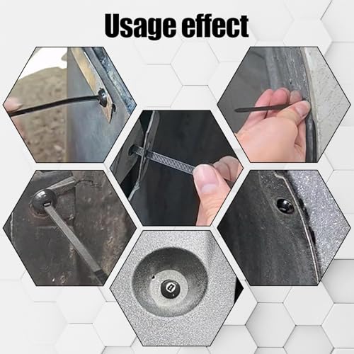 100 Stück Nylon Universal Cable Tie Buckle, Heavy Duty Self-Locking Nylon Zip Ties Holder, Push Mount Kabelbinder für Engine Guards, for Car Repair, Home & Office