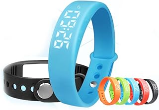 INOOMP Bling Watch Relógios esportivos masculinos pulseiras para homens, pulseira de silicone com pedômetro, pulseira de silicone, pulseira inteligente com pedômetro, monitor respirável