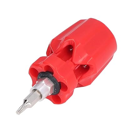 Ubervia Stubby Screwdriver, 6 in 1 Screw Driver Wear Resistant Multifunctional ABS Handle T15 PH0 PH1 PH2 1/4 3/16 Portable for Parts Fastening