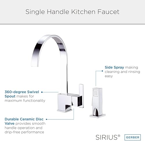 Miniatura 7 de Gerber D401144SS - Grifo de cocina, acero inoxidable