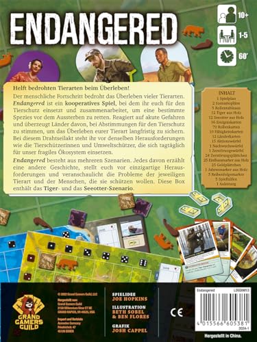 Asmodee Grand Gamers Guild, Endangered, Connoisseur Game, Board Game, 1-5 Players, From 10+ Years, 60 Minutes, German - Image 4