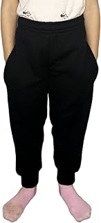 Kids Fleece Jogging Bottoms Boys Girls Sports PE Joggers Children Unisex Casual Fleece Pull On Trousers School Play Tracksuit Classic Bottom Soft Jog Pants