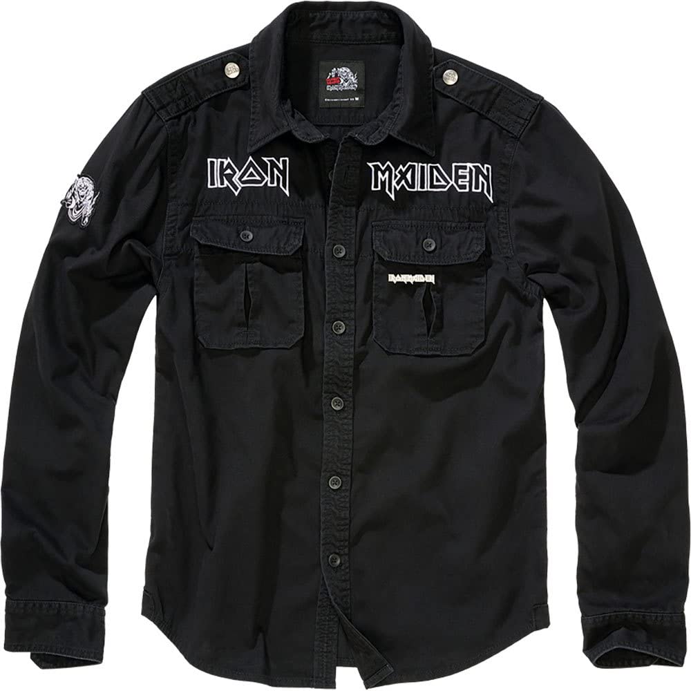 Brandit Maiden Vintage Shirt EDDI LS, color: black, size: 7XL