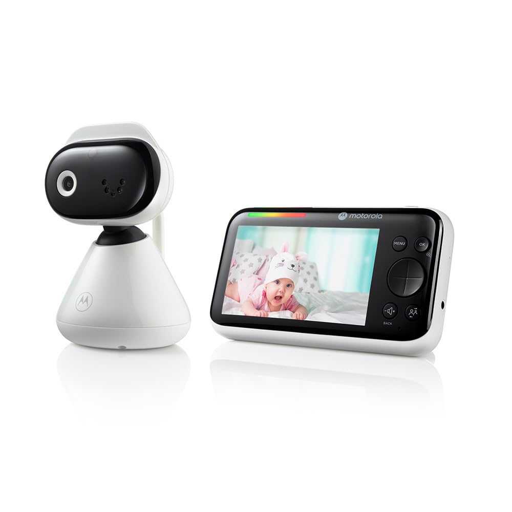 Motorola Nursery Moniteur vidéo pour bébé PIP1500 Connect 5,0" avec Wi-FI, Vision Nocturne Infrarouge, Communication bidirectionnelle et Surveillance de la température - Connexion Full HD 1080p
