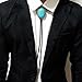 SELOVO Genuine Leather Bolo Tie for Men Native Western Created Turquoise Stone Silver Tone