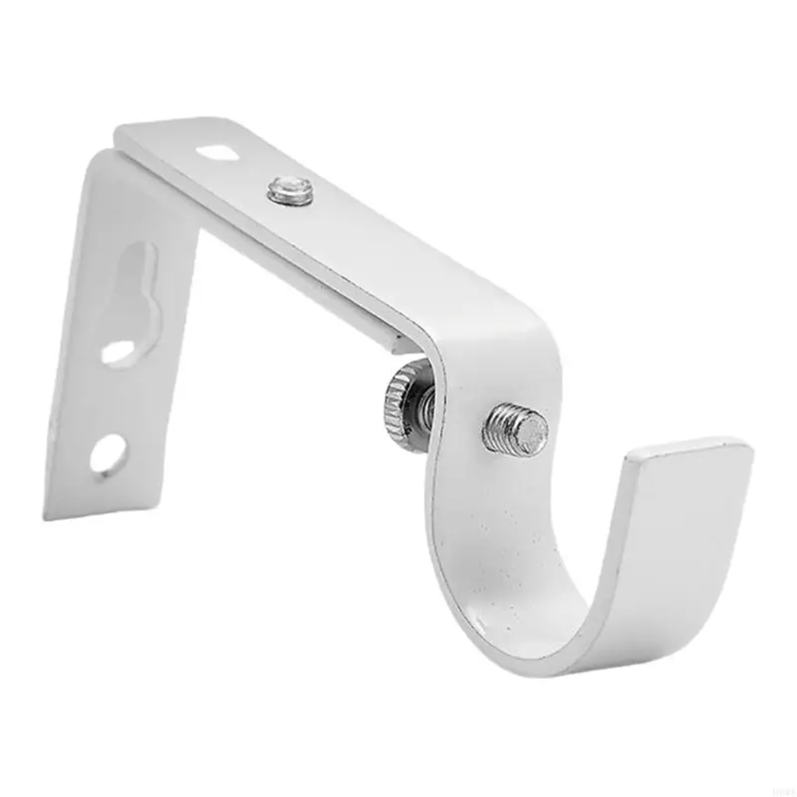 RUWLFE 8 Pcs Curtain Brackets Rod Bracket Adjustable For Stable And Secure for Poles, Wall Rod(White)
