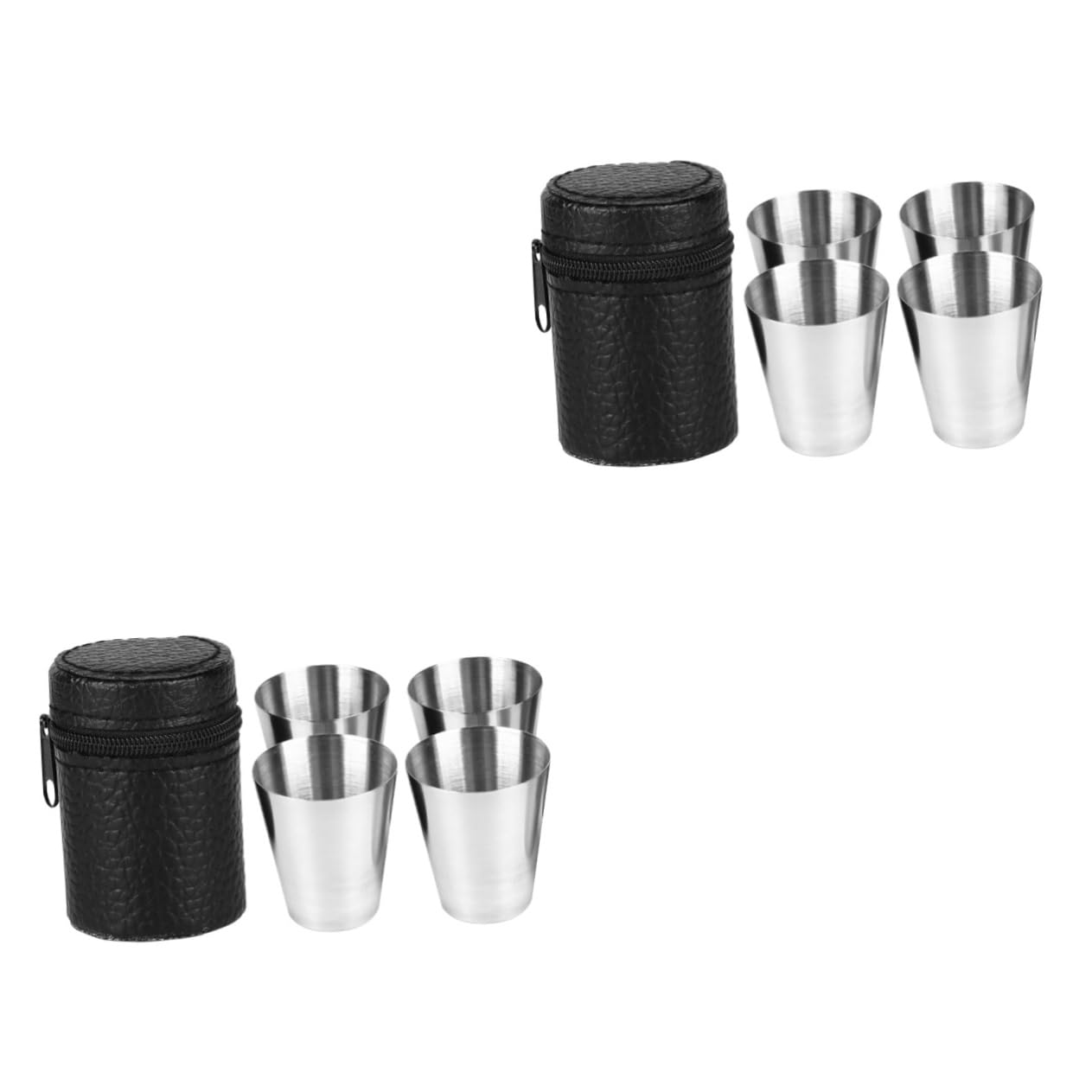Verres à vin en acier inoxydable TOPBATHY lot de 8 tasses en métal incassables