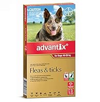 Advantix Flea and Ticks Control for Large Dogs, Red, 3 Pack
