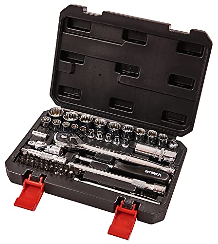 Amtech I0635 52 Piece 1/4" and 3/8" 12 Point Socket Set 1 Amtech I0635 52 Piece 1/4" and 3/8" 12 Point Socket Set