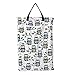 Large Hanging Wet/Dry Cloth Diaper Pail Bag for Reusable Diapers or Laundry (Owl)