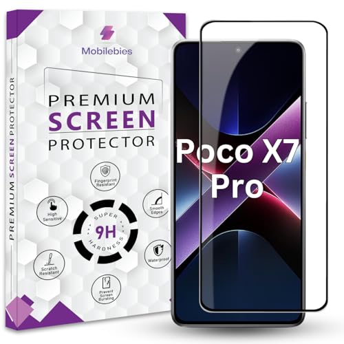 Image of Premium Tempered Glass Screen Protector Guard For Poco X7 Pro (6.67 Inch, Pack of 1) | Scratch Resistant Edge to Edge Coverage With Easy to installation kit