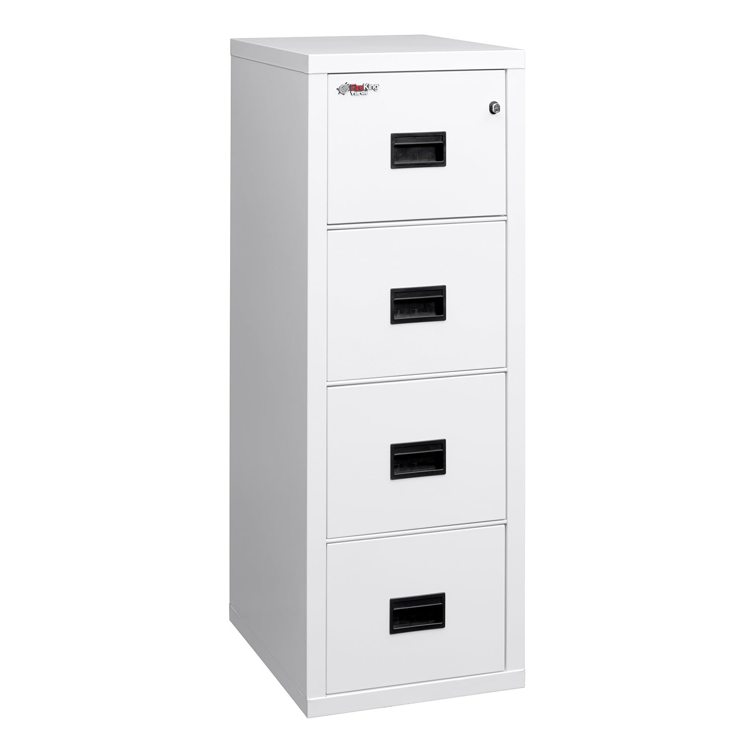 FireKing Turtle Vertical 4 Drawer Fire Rated File Cabinet, Arctic White