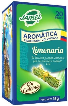 Jaibel Aromatica Tradicional Colombiana Limonaria Net.Wt 15 g 20 Bolsitas
