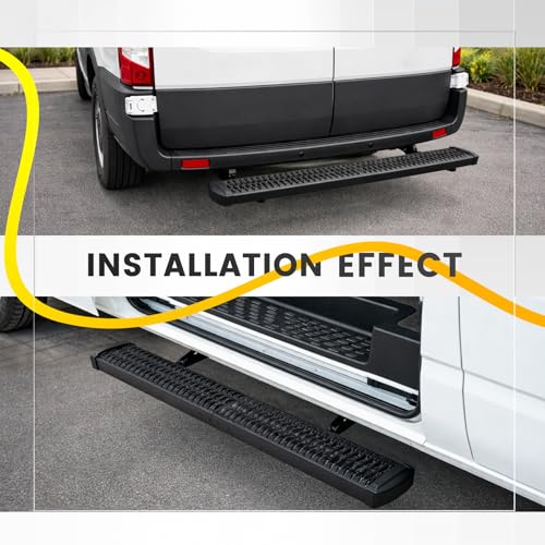 Estribo lateral trasero aluminio negro compatible Ram ProMaster miniatura 6
