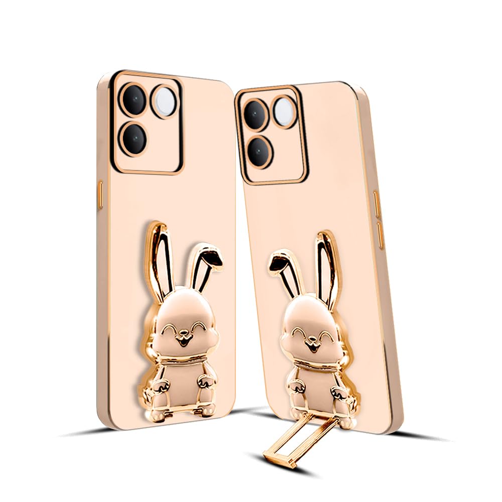 KARWAN®️ 3D Bunny with Folding Stand Back Cover Case Compatible for iQOO Z7 Pro 5G | Slim electroplated case | Stand case | Soft TPU | Space Astro Theme | Camera Protection- Pink (B0CZHWKS5H) Amazon Price History, Amazon Price Tracker