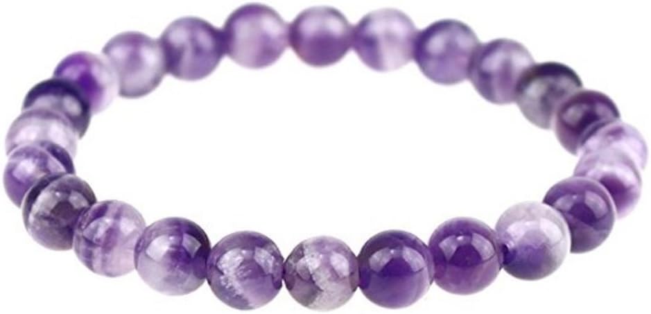 AdabeleAdabele 1pc Natural Stretch Gemstone Bracelet 8mm (0.31'') Bead 7'' to 8.5 inch Healing Crystal Energy Quartz Chakra Jewelry Women Men Birthday Gift'