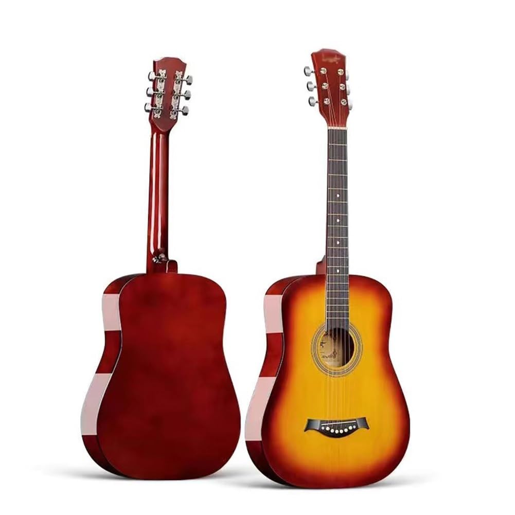 Gitara akustyczna dla początkujących, początkująca gitara dla nastolatków i dorosłych z torbą na gitarę mosiężne struny kapodaster struny