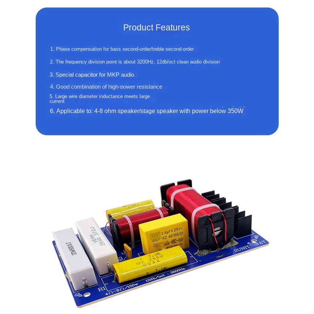 1 PCS 350W Altoparlante Audio A 2 Vie Crossover 3200Hz Divisore Ad Alta e Bassa Frequenza HiFi Filtro Crossover Ad Alta fedeltà