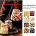 FANTESTICRYAN Glass Coffee Nuts Canister Airtight Storage Jar Petal Decorative Container with Bamboo Lid Metal Handle Easy to Grasp 700ml, 23 FL OZ