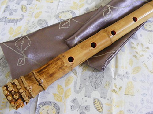 Shakuhachi - Standard 1.8 Shakuhachi Bamboo Flute W. Root End & Natural Edge-Cut Shakuhachi Mouthpiece Zen Instrument. Pentatonic Instrument. #TOP3