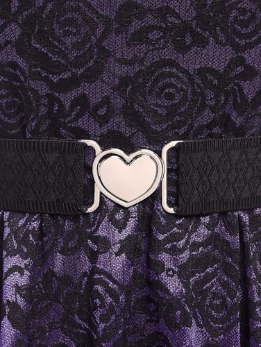 Image of Rosegal Women Plus Size Retro Lace Belt Party Cocktail Dress