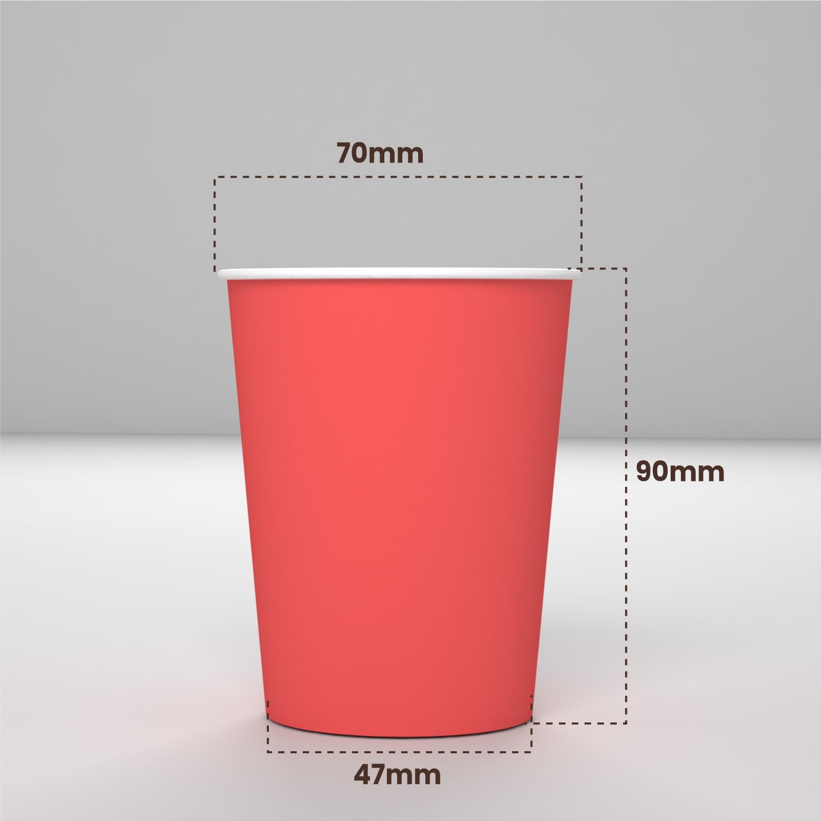 Baciato Caffè 1000 vasos de papel de 200 ml, ecológicos, biodegradables, desechables, fabricados en Italia, para llevar bebidas calientes, agua, de colores rojos, fabricados y envasados en Italia