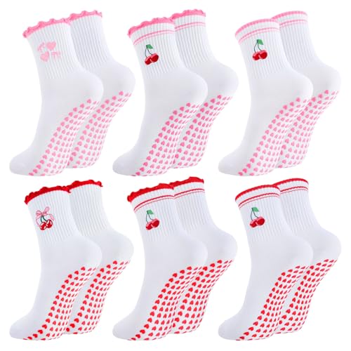 Image of Pilates Grip Yoga Socks for Women Cute Non Slip Socks