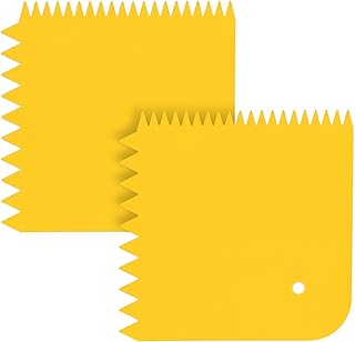 2Pcs Adhesive Spreader Plastic Trowel Notched Glue Spreader 1/2" 1/4" Tooth Hardwood Flooring Spreader Plastic Notch Trowel, 5" x 5"
