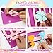 Vimiv Hair Bows Holder & Organizer w/Large Capacity, 16 Ribbons, Bows Organizer, Baby Hair Accessory Storage Display w/Sturdy Rope, Wall Hanging for Girl Room-Purple