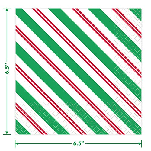 Live It Up! Party Supplies Peppermint Swirl Red & Green Christmas Holiday Paper Dinner Plates And Luncheon Napkins (Serves 16) #TOP3
