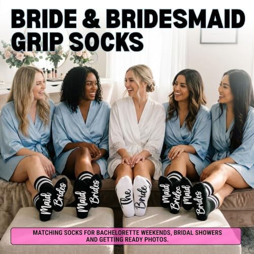 Image of Funky Junque Bride Crew Socks, Bachelorette Wedding Party Gift