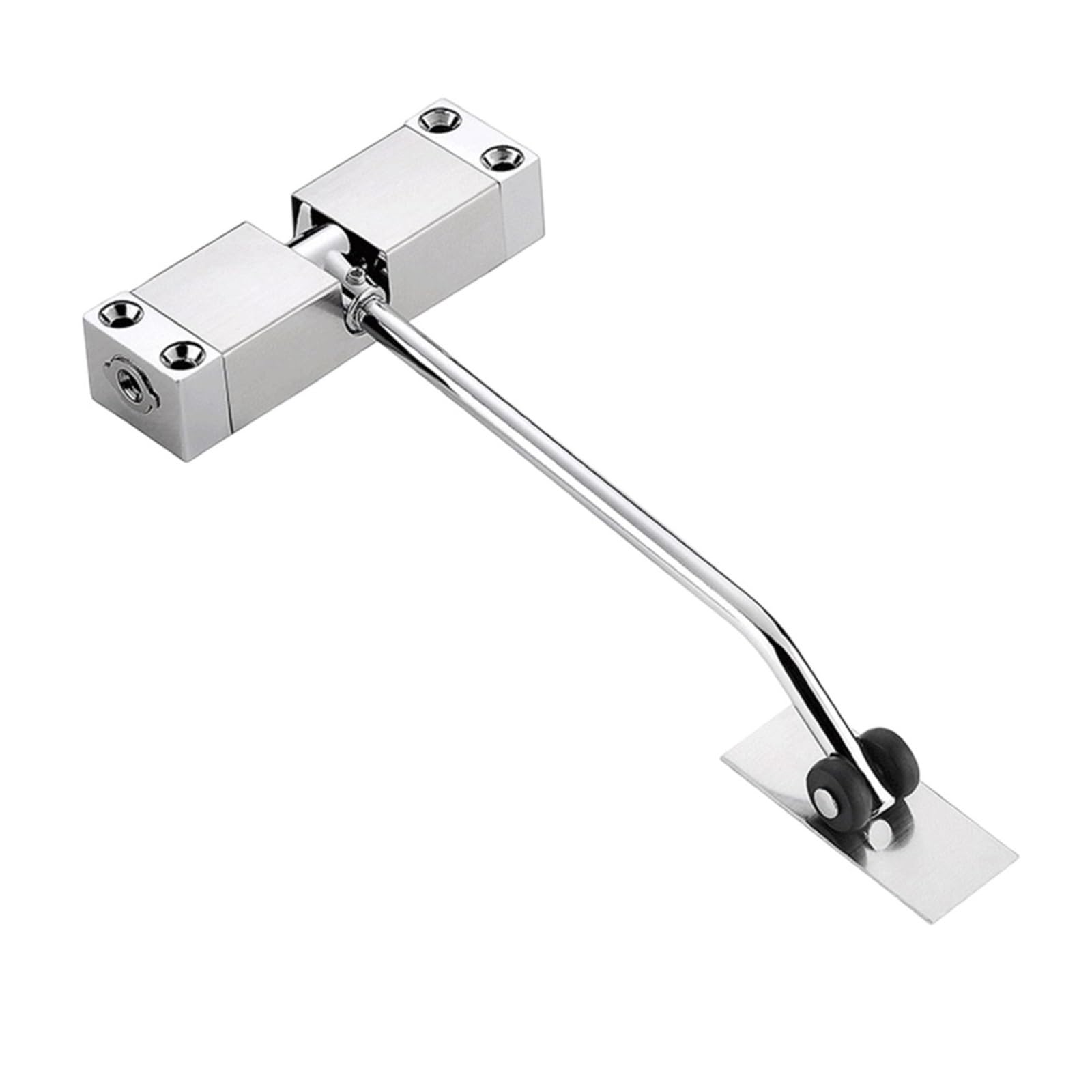 Door Closer, Door Closing Device Safety Lock Adjustable Furniture Hardware Automatic Spring Closer,Commercial & Home Use(Silver)