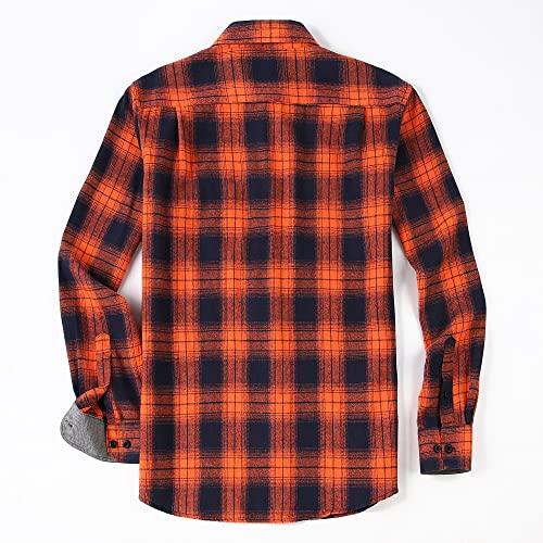 Alex Vando Mens Button Down Shirts Regular Fit Long Sleeve Casual Plaid Flannel Shirt