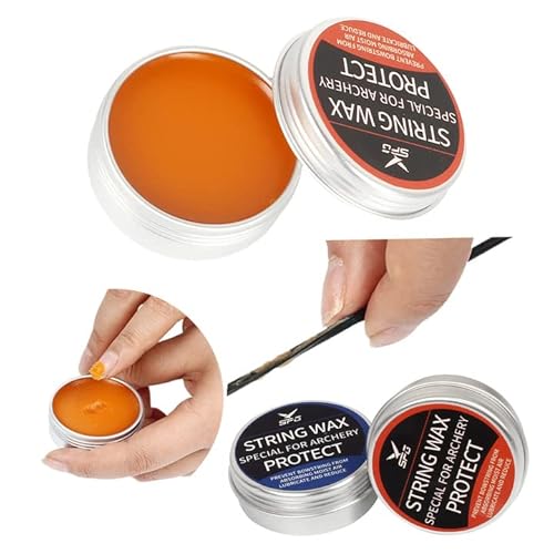 Sopoger Archery Bow String Wax - Compound Bowstring Wax Reducing Friction Protective Rail Lube Bow Wax Accessories Preventing Fraying For Recurve Crossbow (Recurve Bow String Wax) #TOP10
