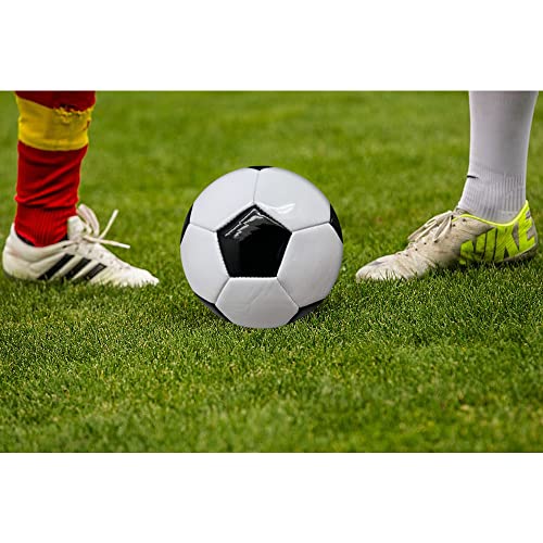 Xedge Official Size Soccer Ball,Size 5 Training Ball For Girls,Boys,Youth Teenagers,Adults,Machine Stitched For Indoor Outdoor Play (Black And White, Size 3) #TOP5