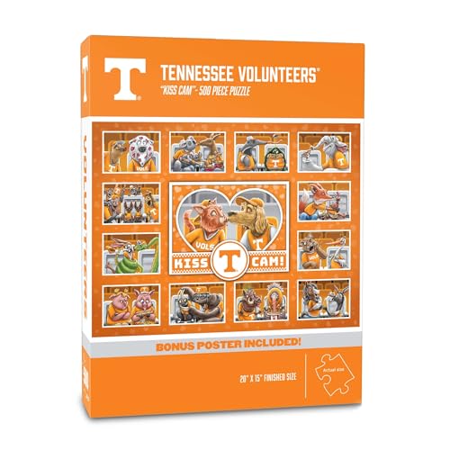 Image of YouTheFan NCAA Tennessee Volunteers inchKiss Cam inch 500 Puzzle | 500 Pieces, 15 inch X 20 inch Size, Original Artwork, Humorous Illustrations, Officially Licensed, Fun Fan Gift