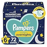 Diapers Size 6, 72 Count - Pampers Swaddlers Overnights Disposable Baby Diapers, Enormous Pack...